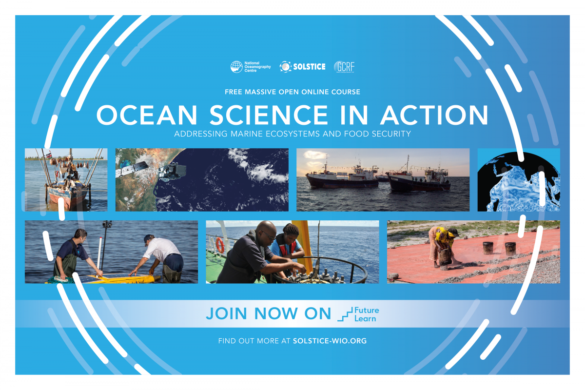 Ocean Science in Action banner showing scenes from the videos